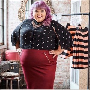 Batwing button-up blouse